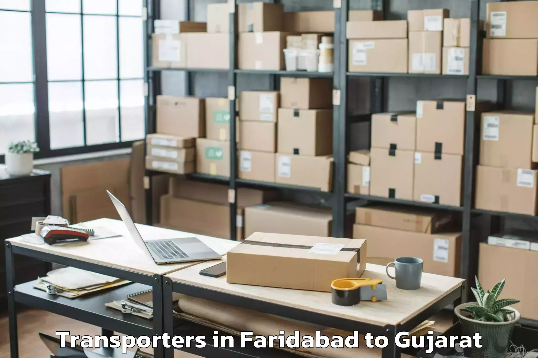 Top Faridabad to Changa Transporters Available